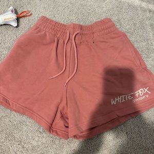 White fox lounge shorts
